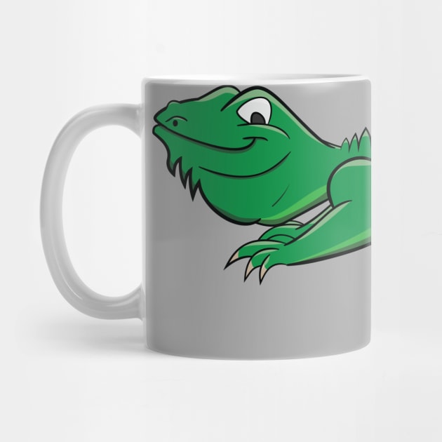 Cartoon Green Lizard by Dad n Son Designs